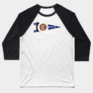 Minnesota Flag Pennant Baseball T-Shirt